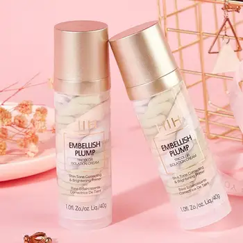 

HIH Rainbow Tricolor Face Base Primer Oil Control Full Coverage Brighten Primer Waterproof Moisturizing Isolation Cream TSLM1