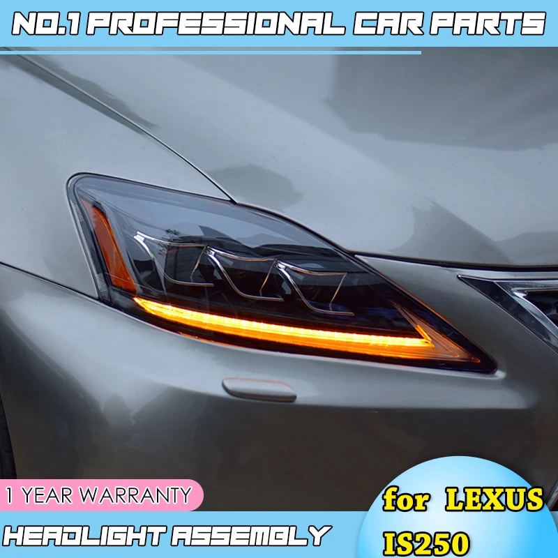 Новые автомобильные аксессуары 2006-2012 для LEXUS IS250 фары IS250 светодиодный фонарь с динамическим поворотом