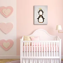 YH016 креативное украшение дома картина маслом Скандинавское украшение настенные наклейки Корона Пингвин производители оптом Настраиваемые