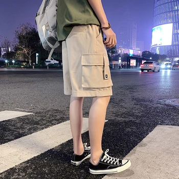 

Pockets Baggay Sweat Shorts Summer For Men 2020 Japanese Streetwear Plus Size Shorts Male Cargo Shorts Cotton Clothing