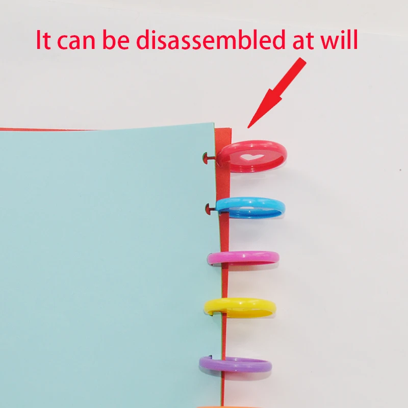 22pcs 35mm Mushroom Hole Binding Discs Notebook Plastic Binding Buckle Planner Disc Binder Mushroom Rings Binder Office Supplies