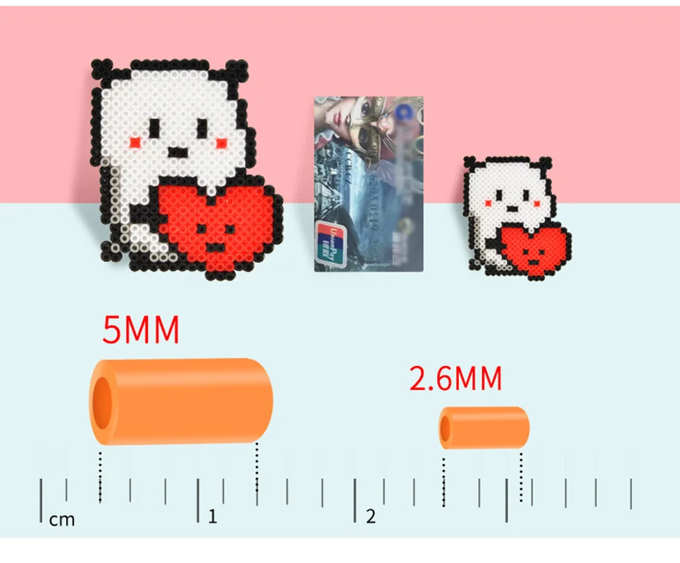 Creative Perler Beads 24/72 Colors Perler Toy Kit 2.6mm Hama Beads 3D Puzzle DIY Toy Kids Creative Handmade Craft Toy Gift 5