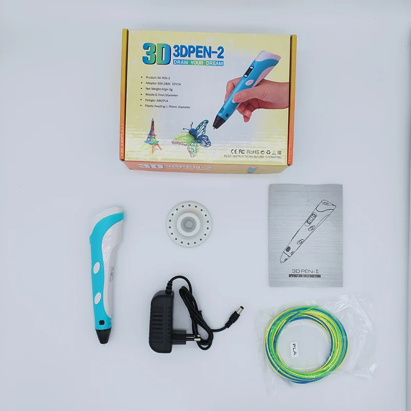 3D Printing Pens, Smart Children's Gifts, Three-dimensional Painting Creative Pens and Consumables PLA