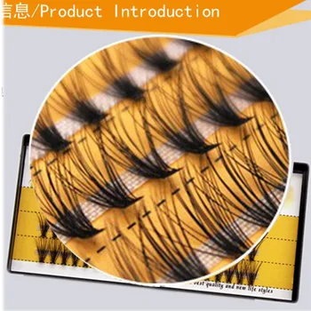 

V Type False Eyelashes Extension Cluster Volumn Makeup Individual Eyelash 10 root Fake Eye Lashes Makeup Extension Tools