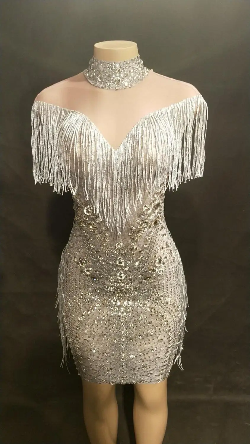 Women Birthday Celebrate Fringes Short Dresses