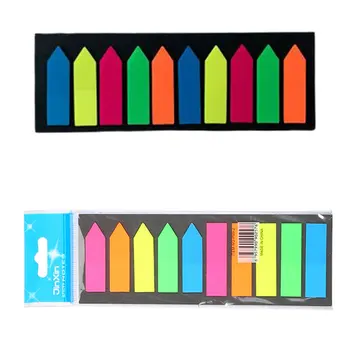 

200 sheets Fluorescence Self Adhesive Memo Pad Sticky Notes Bookmark Marker Memo Sticker Paper Student office Supplies