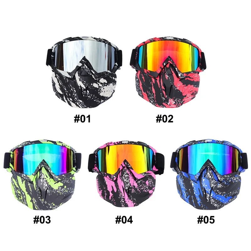 Cycling Goggles Detachable Protective Outdoor Sports Motorcycle Riding Skiing Glasses