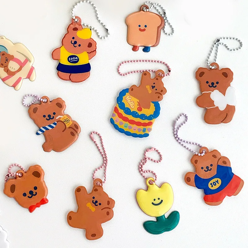 

Cute Cartoon Animal Flower Fruit Friend Theme Soft PVC Pendant DIY Bookmark Journal Decoration Supplies 5.5*5.5cm