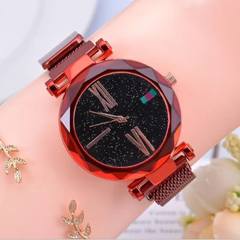 

Milan Watch Fashion Starry Women Wristwatch Luxury Alloy Roman Clock Elegant Magnet Buckle Ladies Watches Quartz Watches Montres