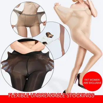 

Women's Translucent Thin invisible mallas mujer Unbreakable Stockings Elastic Transparent Plus Long Pantyhose sexy lingerie FDH