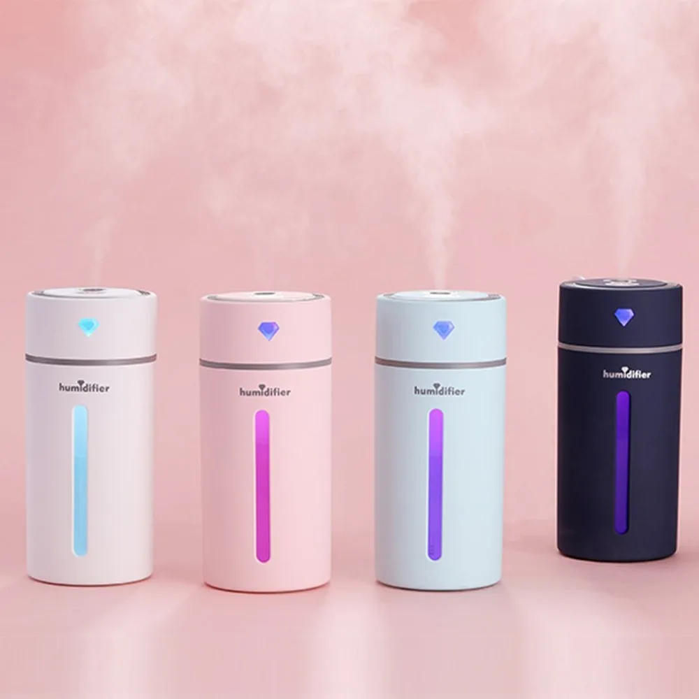 Ultrasonic Air Humidifier Cup Aroma Diffuser Air Purifier Mist Maker USB With LED Lights For Home Car Office