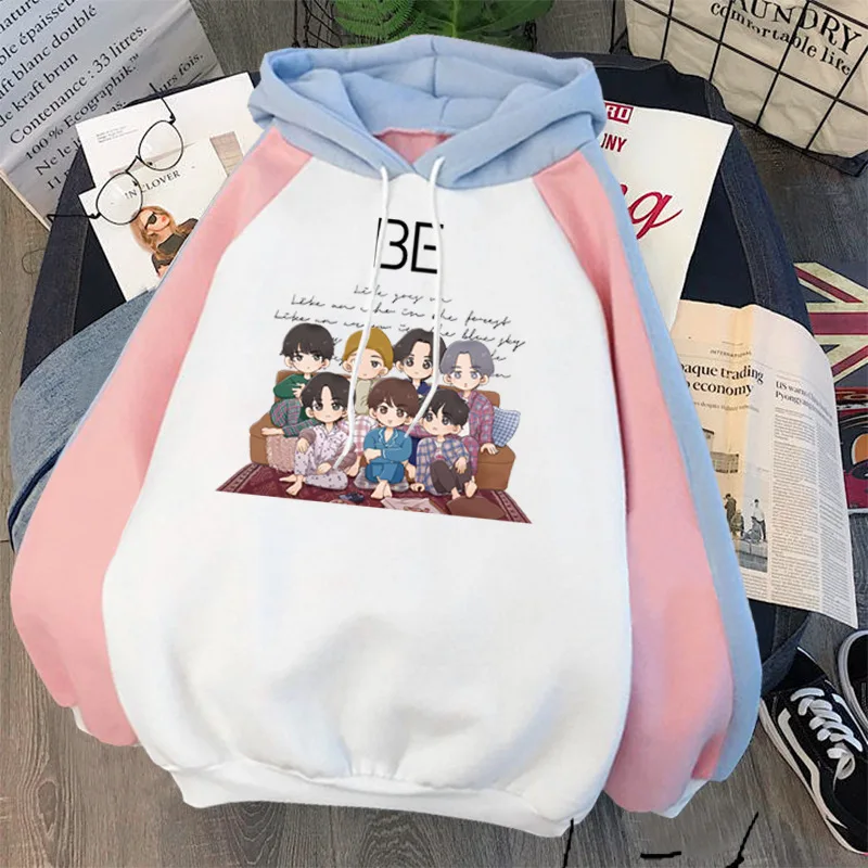 purple hoodie Creative Novelty KPOP harajuku winter women Oversized sweatshirt streetwear Bangtan Boys BE album life goes on print hoodies cropped hoodie