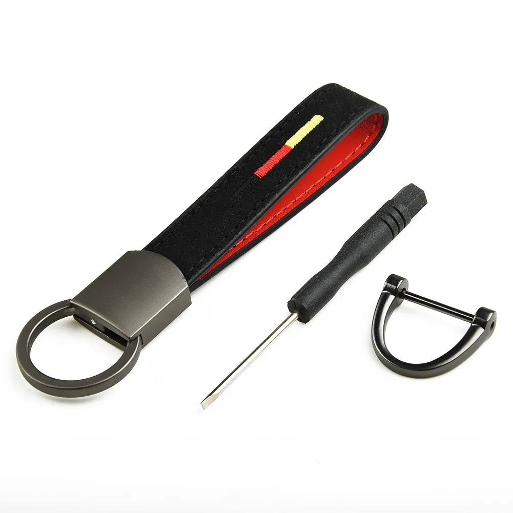 Модный автомобильный брелок для ключей BMW кожаный ремешок кольцо с отверткой