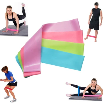 

Yoga Exercise Bands Rubber Loop Handle Resistance Training Physical Therapy Workouts Fitness Circle Gym Strength Pilates Sport