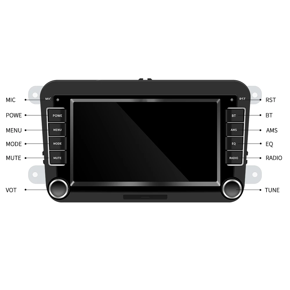 Автомагнитола AMPrime 2 Din 7 &quotсенсорный экран Bluetooth FM MirrorLink MP5 мультимедийный