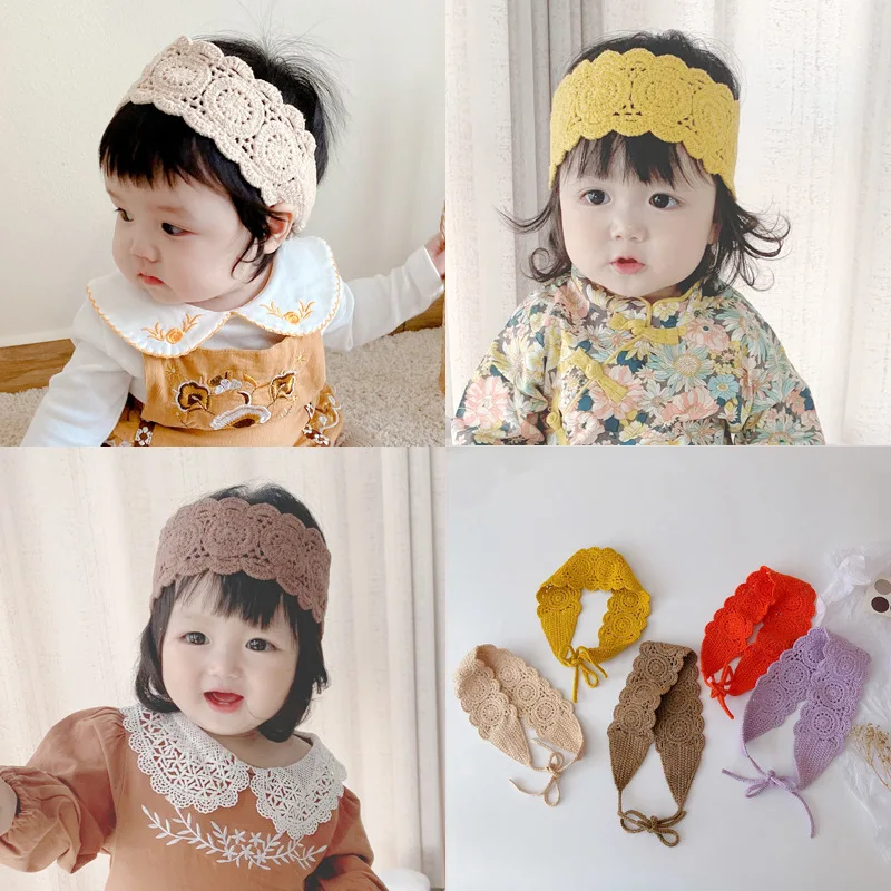 Baby Headband Girls Hollow Hairbands Woolen For Children Candy Color Head Band Infant Spring Summer Hair Accessories Korean hair accessories hair bands hair headband accessories baby headband set