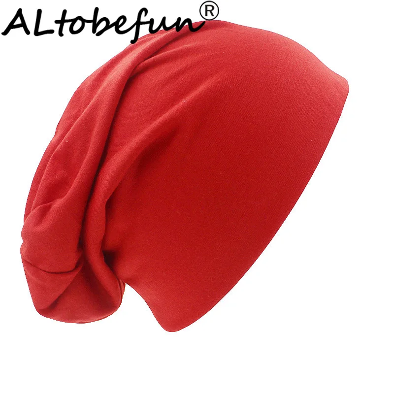 

ALTOBEFUN Skullies And Beanies Men Hat Unisex Fashion Brand Autumn And Winter Hats For Women Solid Design Lady Thin Hat BHT029B