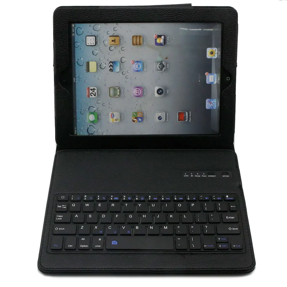Беспроводной bluetooth-клавиатура для планшета чехол для iPad 2/3/4 9," Чехол из искусственной кожи(полиуретан) с откидной крышкой с функцией подставки противоударный защитный чехол для клавиатуры