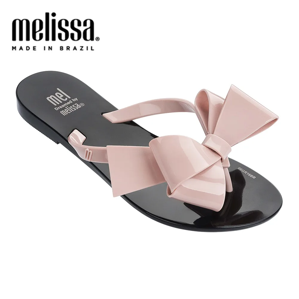 Melissa Harmonic Bow Adulto Women Jelly Shoes Flat Slippers Sandals 2023 New Women Jelly Flip Melissa Flat Shoes - AliExpress