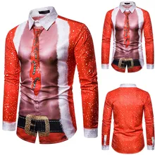 Модные рубашки для мужчин, поддельные две части, повседневная Рождественская рубашка со снежинками, топ, блуза, Мужская одежда, Прямая поставка