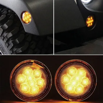 

For Jeep Wrangler JK JKU 2007-2018 Front Turn Signal Light Yellow Amber Light Fender Side Light Combo Lens Fast delivery CSV