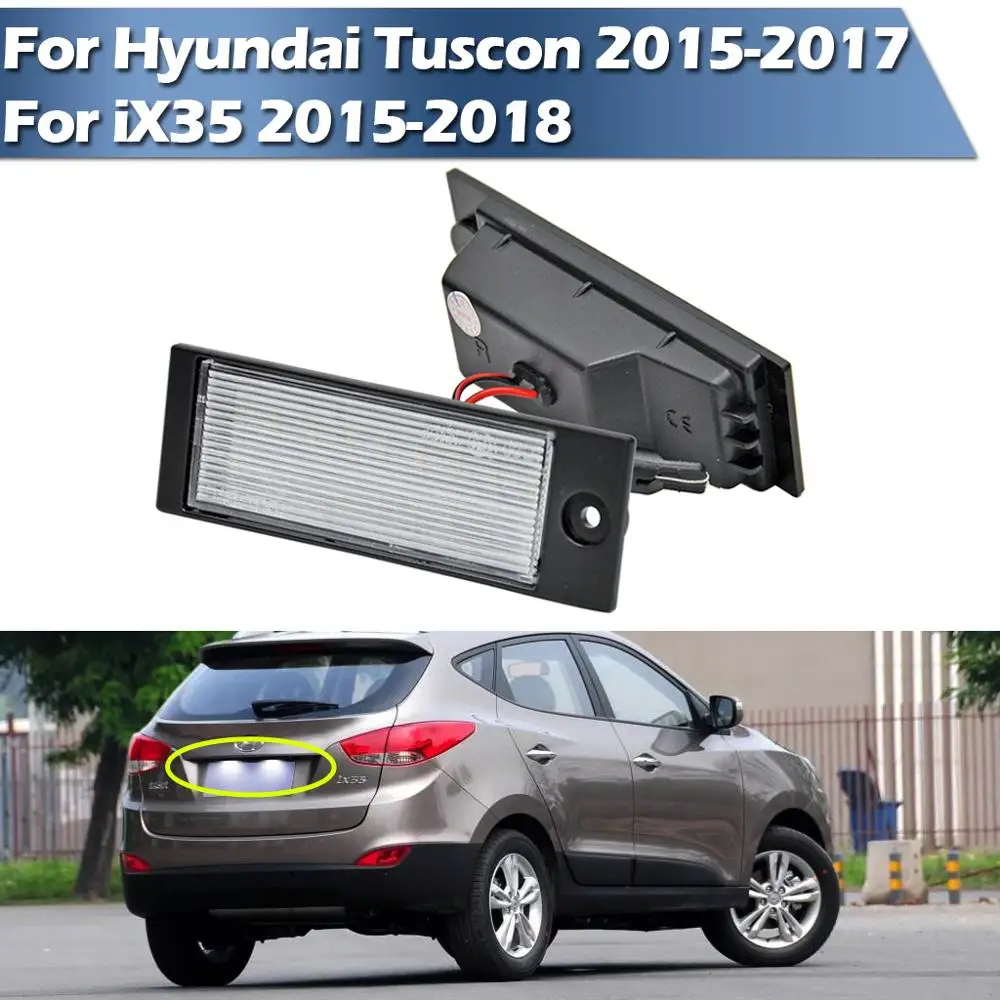 Светодиодные сигнальные лампы для номерного знака Hyundai Tuscon 2015 2017 iX35 2018|Сигнальная