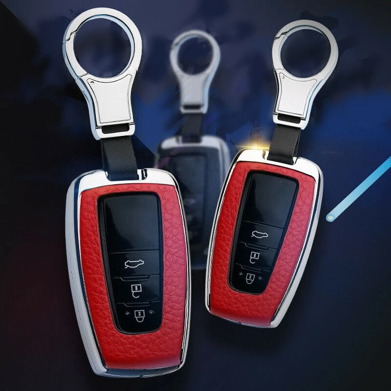Красный брелок из кожзаменителя чехол для Toyota Camry Avalon CHR RAV4