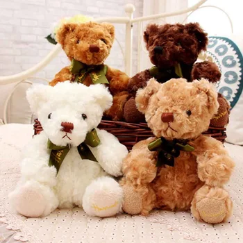 

1pc 20CM Lovely Bear Plush Toys Stuffed Soft Animal Bear with Ribbon Bowknot Kawaii Dolls for Kids Baby Children Valentine Gift
