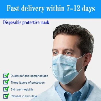 

DHL 500pcs Face Mask Disposable Anti-Pollution 3 Layers Protection Face Mouth Masks Nonwoven Disposable Mask Hygiene Mask