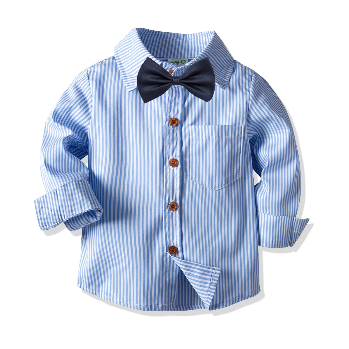 2 pieces WLG new arrival children winter cotton banquet suit jacket kids boy sriiped shirt children boy show clothes