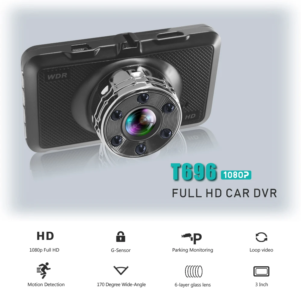 Автомобильный видеорегистратор s 3,0 ''Full HD 1080 P, автомобильная dvr камера, видеорегистратор с камерой заднего вида, Автомобильный регистратор