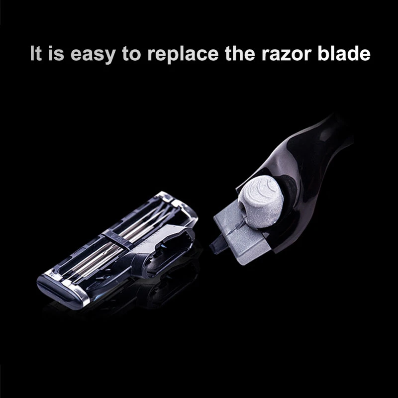 Men Manual shaving razor holder with replaceable blade compatibility with for Gillettee Machh3 handle Turboo shaving 4