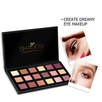 

18-Colors Matte Glitter Eyeshadow Palette Make Up Long-lasting Easy To Wear Eye Shadow Palette Shimmer Eyeshadow