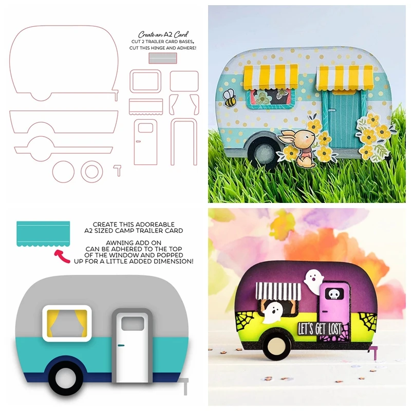 

Adorable A2 Camp Trailer Card Metal Cutting Dies new 2019 A2 Camp Trailer Die Cuts For Card Making