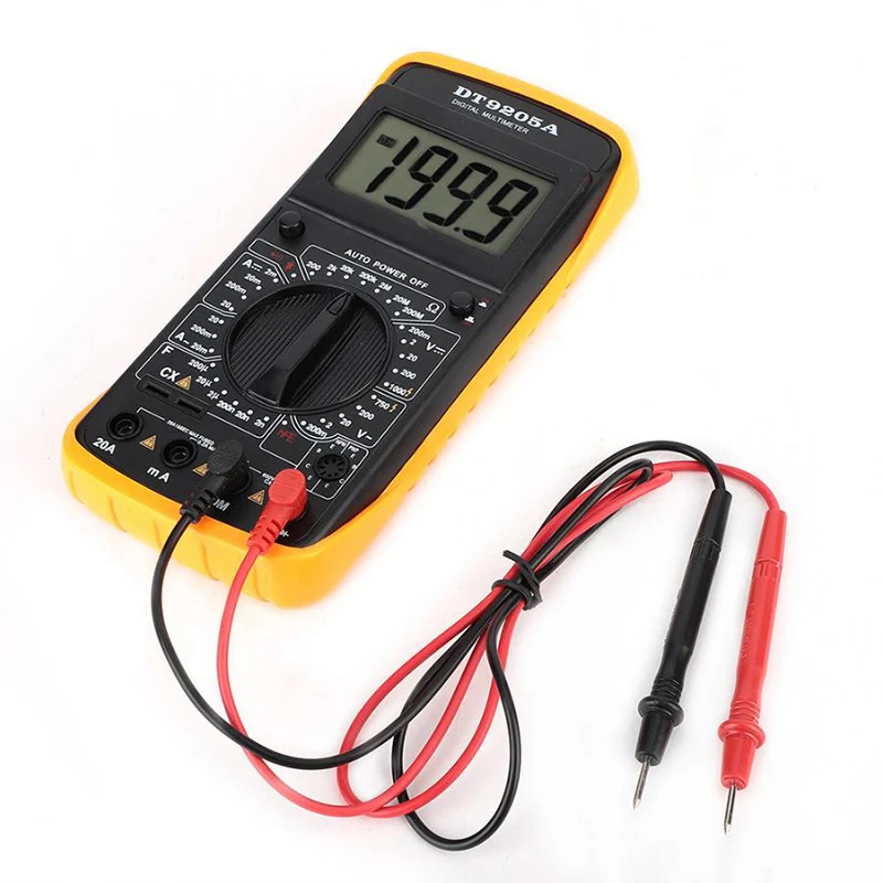 

LCD Digital Multimeter Backlight 1999 Counts Voltage Current Resistance Capacitance Diode Triode Meter Tester