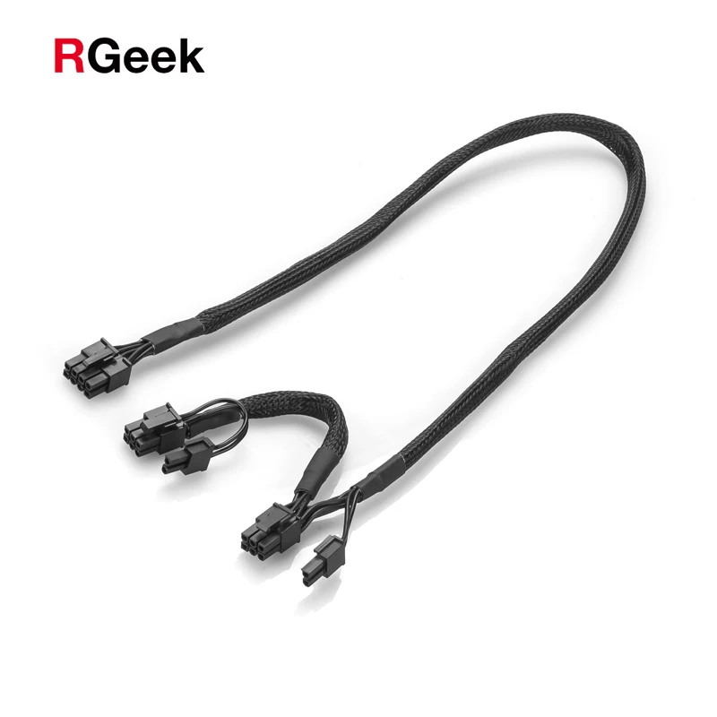 Rgeek PCIe 8pin to Dual 6+2Pin Power Supply Cable - 1 to 2 Splitter for Corsair RM Series Description Image.This Product Can Be Found With The Tag Names Computer Cables Connecting, Computer Peripherals, PC Hardware Cables Adapters, Rgeek pci express