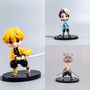 

Demon Slayer Kimetsu no Yaiba Kamado Tanjirou Hashibira Inosuke Agatsuma Zenitsu PVC Action Figure Collectible Model doll toy