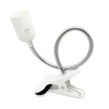 

E27 White Led Lamp Holder Clip Table Desk Clip Base Led Lamp Book Lights Holder Home Improvement With On Off Switch Plugs