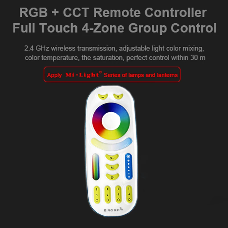 LED RGB+CCT Downlight 18 Watts 1500Lms Dimmable Optional RGBWW Remote Control 