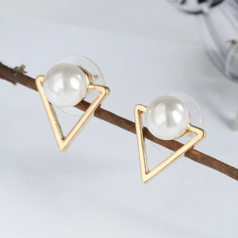 Корейские геометрические скрученные жемчужные серьги-кольца для женщин и девочек, жемчужные круглые преувеличенные серьги, ювелирные изделия, подарки - Окраска металла: E222