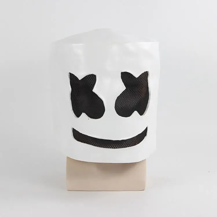 DJ Marshmello форма светящаяся латексная маска Вечерние Маски для костюмов для взрослых смешной реквизит для Хэллоуина вечерние реквизит
