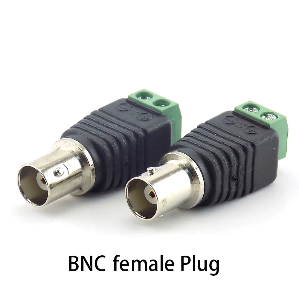 HKBTM 2/5/10pcs 12V DC BNC Male female Connector Coax Cat5