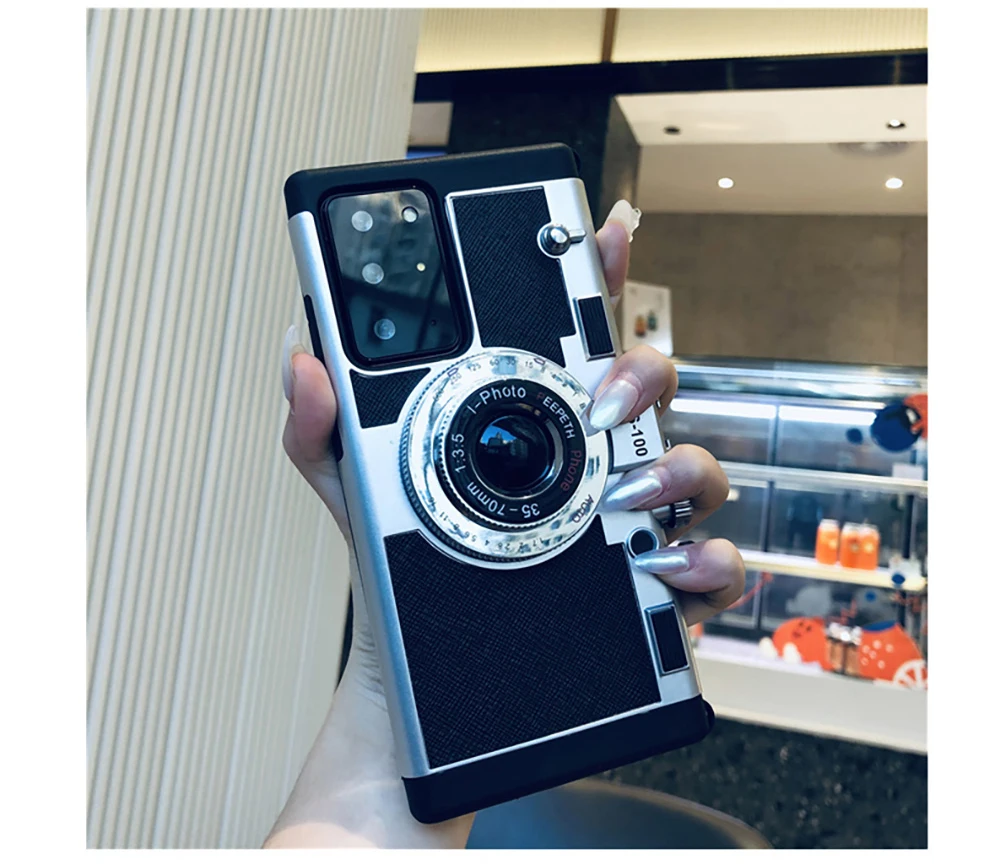 kawaii samsung cases Máy Ảnh Thời Trang Ốp Lưng Dành Cho Samsung Galaxy Samsung Galaxy S22 Plus S21 Note 20 Cực Vintage Emily Trong Paris Cùng Ốp Lưng Ốp Lưng vỏ Bảo Vệ cute samsung phone case