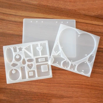 

Heart Earrings Necklace Pendant Resin Molds Silicone Earring Molds Epoxy Resin Jewelry Molds Resin Casting Pendant Molds