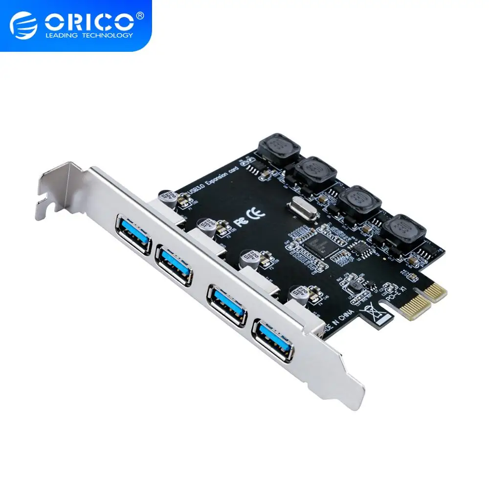 USB 3 0 PCI E экспресс карта ORICO 4 порта суперскоростная Плата расширения 5 Гбит/с