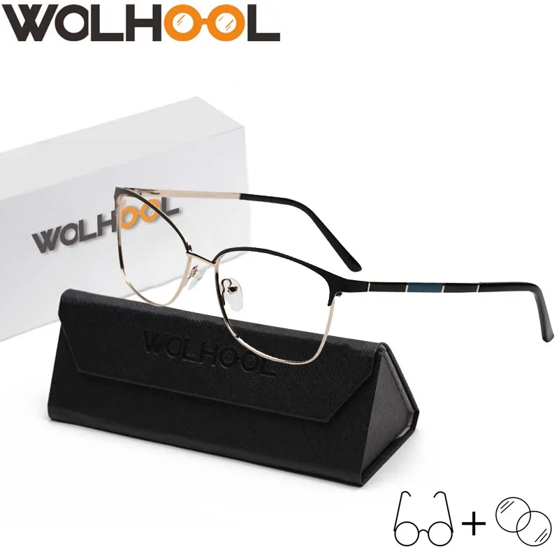 

Metal Glasses Frame Women's Prescription Glasses Progressive Myopia optical Glasses Oval Eyeglasses Photochromic