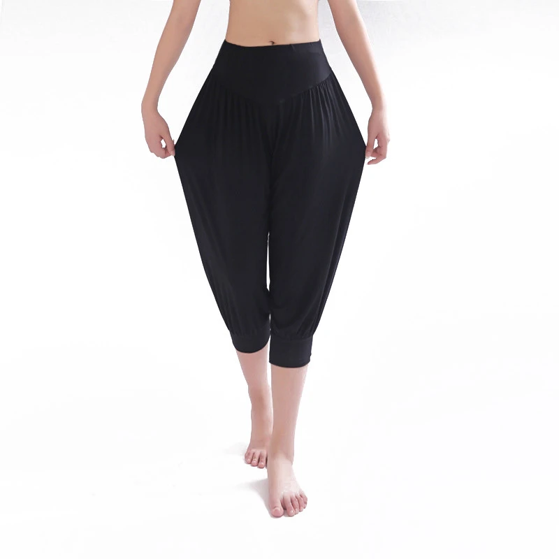 XC High Waist Women's Sports Yoga Pants Wide Leg Loose Long Bloomers Trousers Belly Dancing Bloomers Pants Sports Trousers  (3)