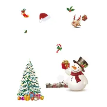 Креативная Рождественская статическая клейкая стеклянная наклейка паста ПВХ декоративная Съемная стеклянная Наклейка на стену s Наклейка на окно