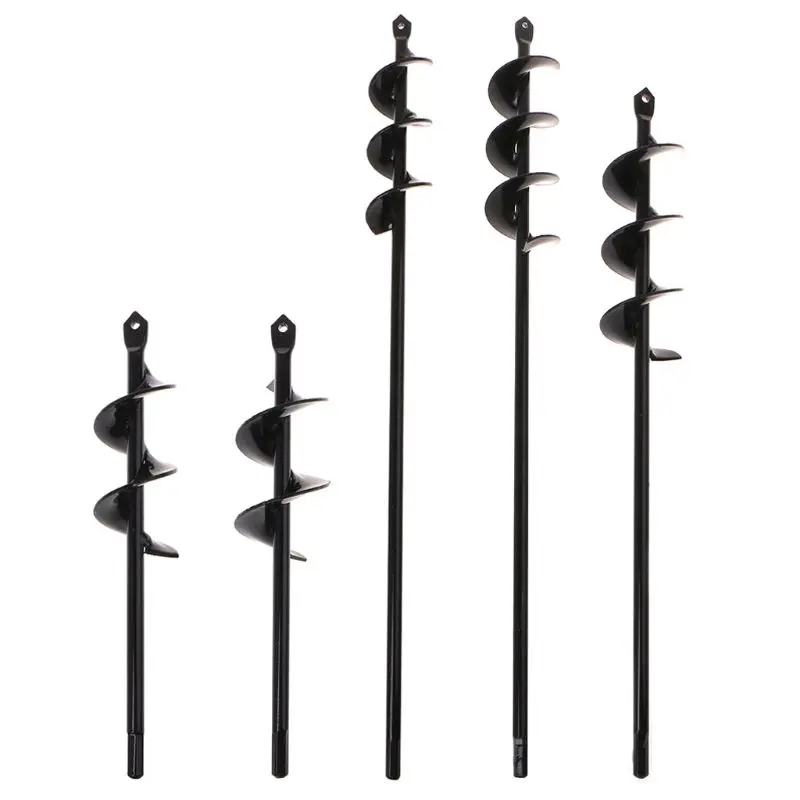 Black Home Yard Garden Flower Plant Farm Planting Auger Digger Twist Spiral Bit Digging Holes Drill Tools | Инструменты