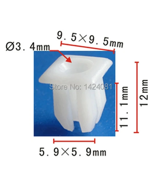 

100x OEM Nylon Grommet Clip Nut #8 Screw Size for Ford 379830-S, for Chrysler: 6033677